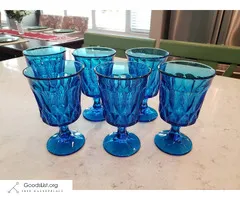 Blue Glasses Possibly Fenton or Fostoria